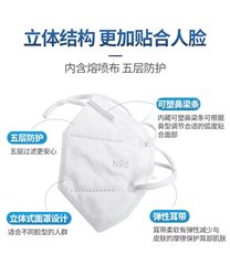 润正名优 N95医用防护口罩（头带式 颜色随机）